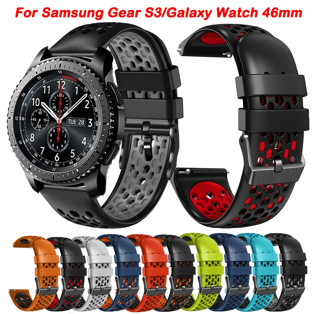 22mm Band For Samsung Gear S3 Frontier/Classic Watchband Bracelet Strap for Samsung Galaxy Watch 3 45mm/46mm Replacement Belt