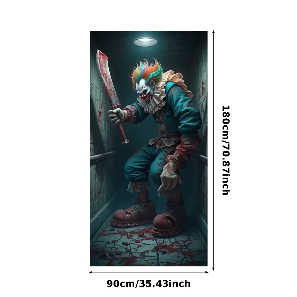 مخيف مهرج الدم ترشيش حزب الدعامة الرعب الديكور مهرج ماكياج هالوين راية ل زي حزب الرعب الحدث داخلي #6