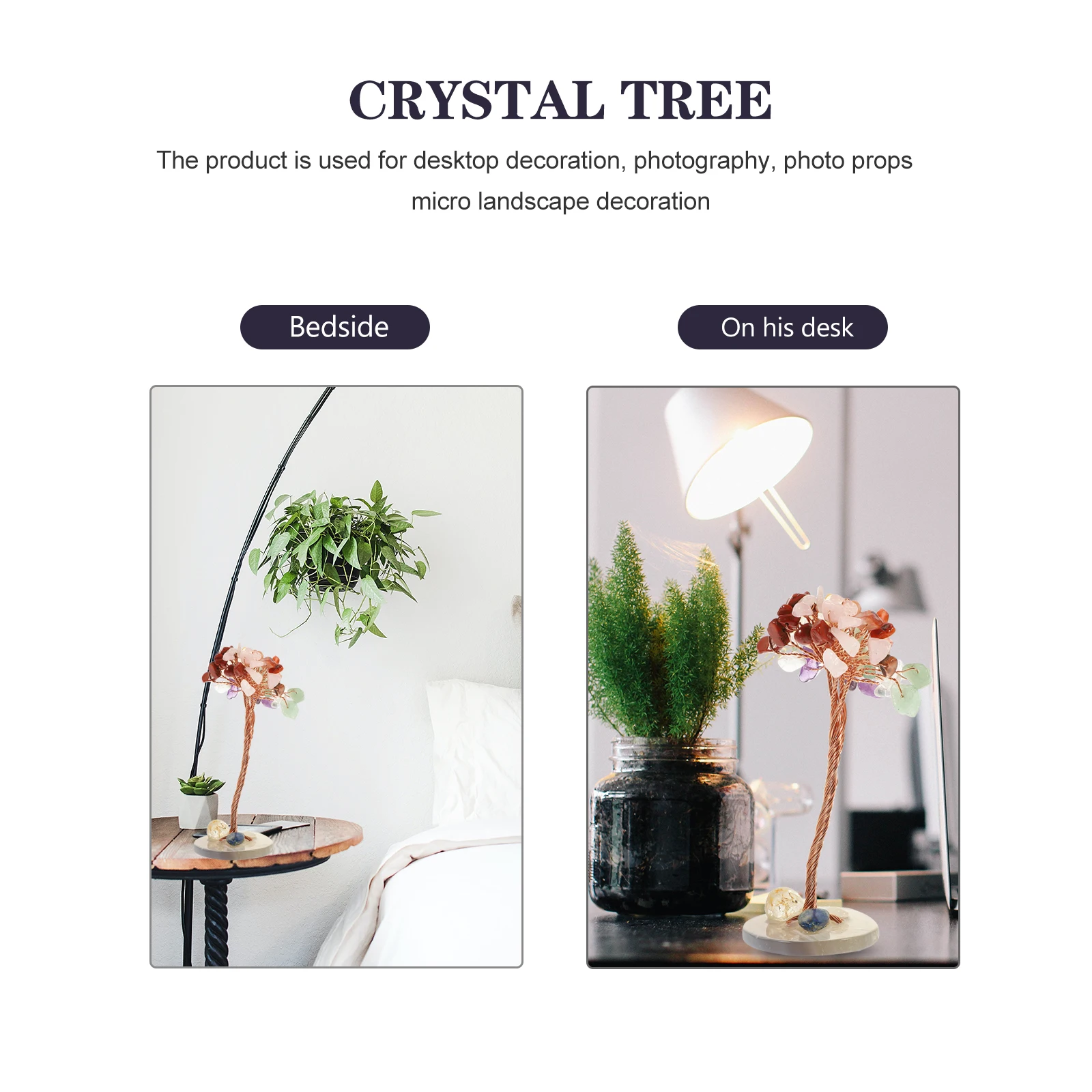 

1Pcs Exquisite Crystal Tree Ornament Home Decoration Money Tree For Prosperity Desktop Adornment