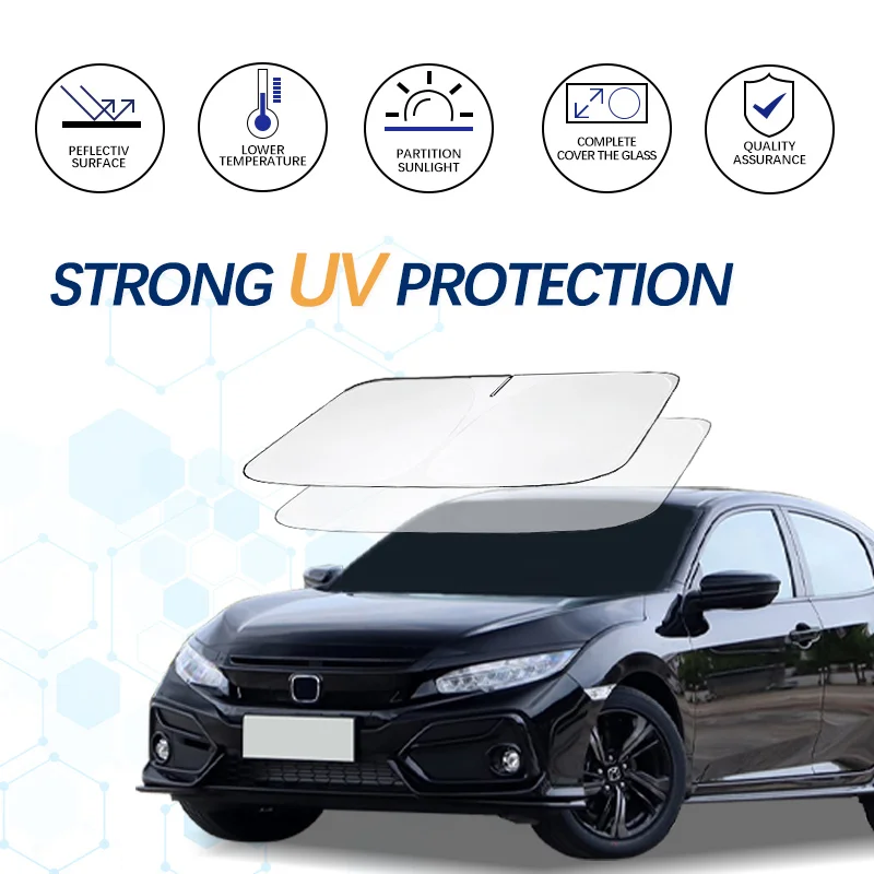 

Car Windshield Sun Shade For Honda Civic 2004-2023 Sunshade Summer Visor Protector Foldable Blocks UV Rays Protection Accessorie