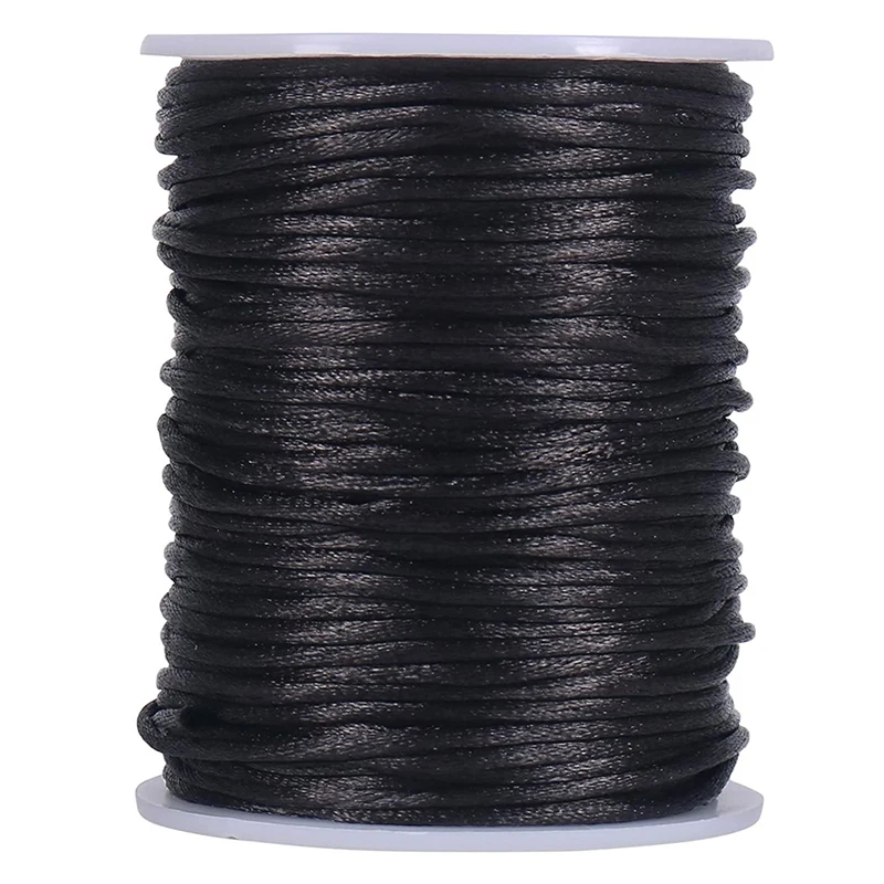 Satin Rattail Polyester Cord,295 Feet 2Mm Beading String For Macrame Bracelets, Jewelry Making, Arts And Crafts