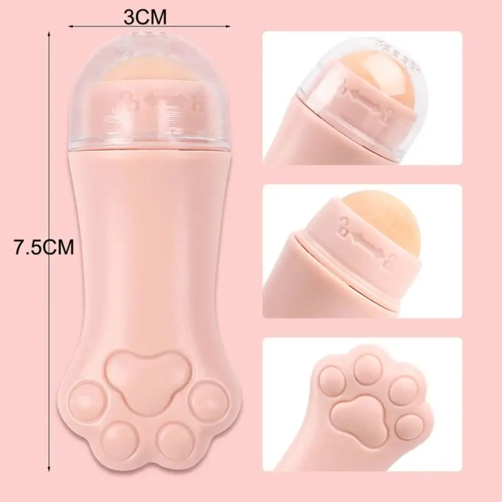 Cat Paw Volcanic Stone Oil Absorber, Makeup Tool, Óleo Facial Removível, Rose Stone, Ferramentas de Cuidados com a Pele, Face Oil Absorbing Roller, Novo