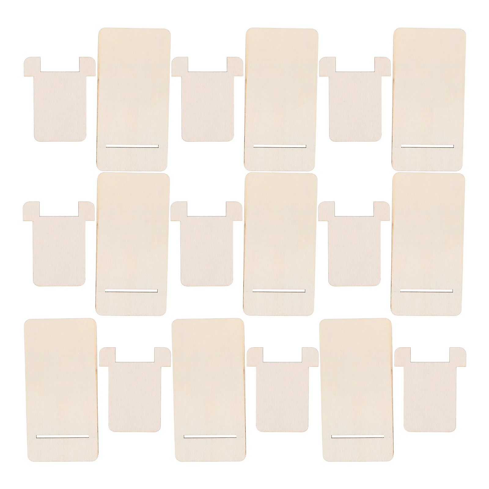 

10pcs Wooden Phone Stand For Desk Detachable Unfinished Wood Craft Portable Office Tablet Holder For Video Calls Diy