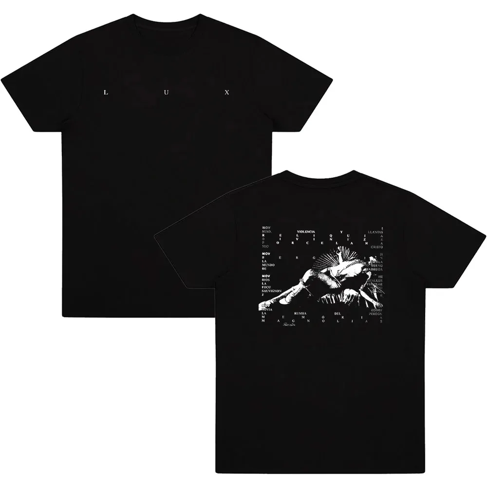 Camiseta Retro de Moda para Hombre y Mujer, Manga Corta, con el Logotipo de Rosalía LUX, Camiseta del Nuevo Álbum de Rosalia Berghain, Ropa Casual de Verano con Cuello Redondo