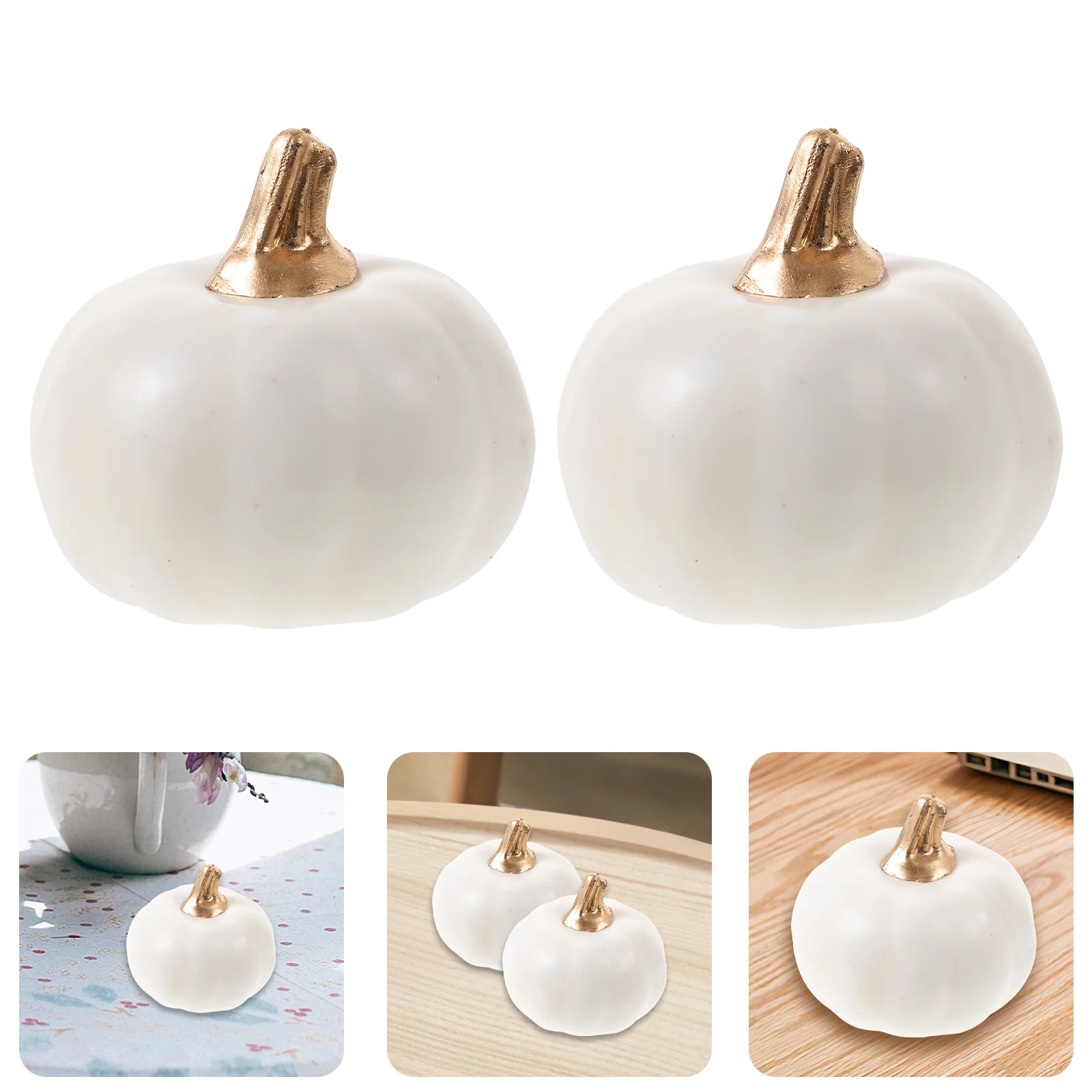 10 Uds. Modelo de calabaza simulada, accesorios de decoración, juego pequeño blanco, 10 Uds., decoraciones de otoño de espumas para el hogar, Mini calabazas de Halloween