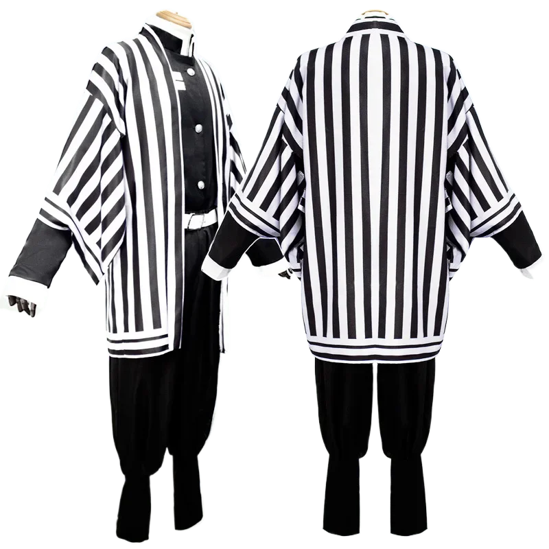 

Аниме Demon Moordenaar Kimetsu No Yaiba Iguro Obanai Haori Kimono Косплей Kostuum Pruik Witte Slangenaccessoires Хэллоуин