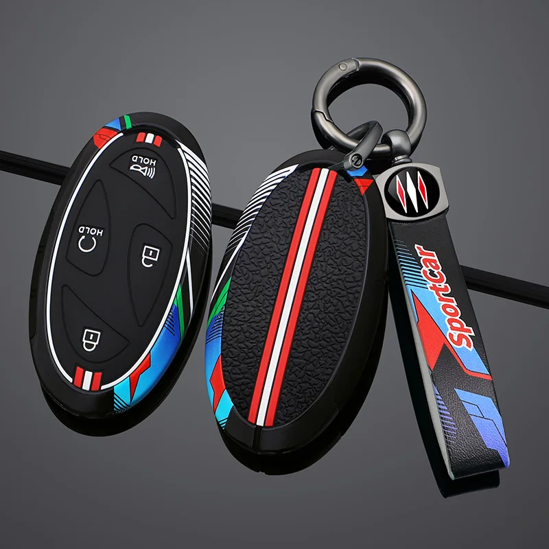 

5 7 Buttons Car Key Case Cover Shell Fob For Hyundai Kona Ev Grandeur GN7 IONIQ 6 2023 2024 Remote Car Interior Accessories