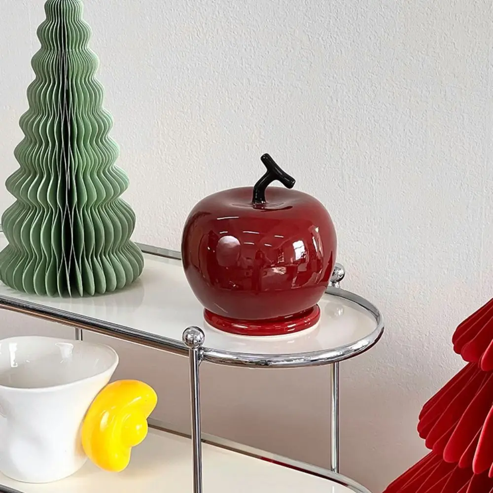 

Ceramics Fruit Theme Toothpick Box Dust-proof Decorative Dental Floss Storage Box Fruit Shape Toothpick Dispenser Dressing Table