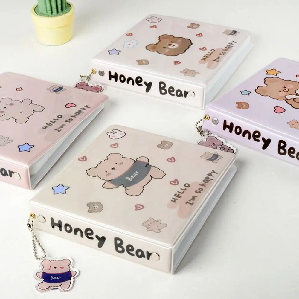 

10 Sheets Bear Photocard Holder Idol Card Collect Transparent Inner Pages Bear Photo Album Card Film Game Cards Protector