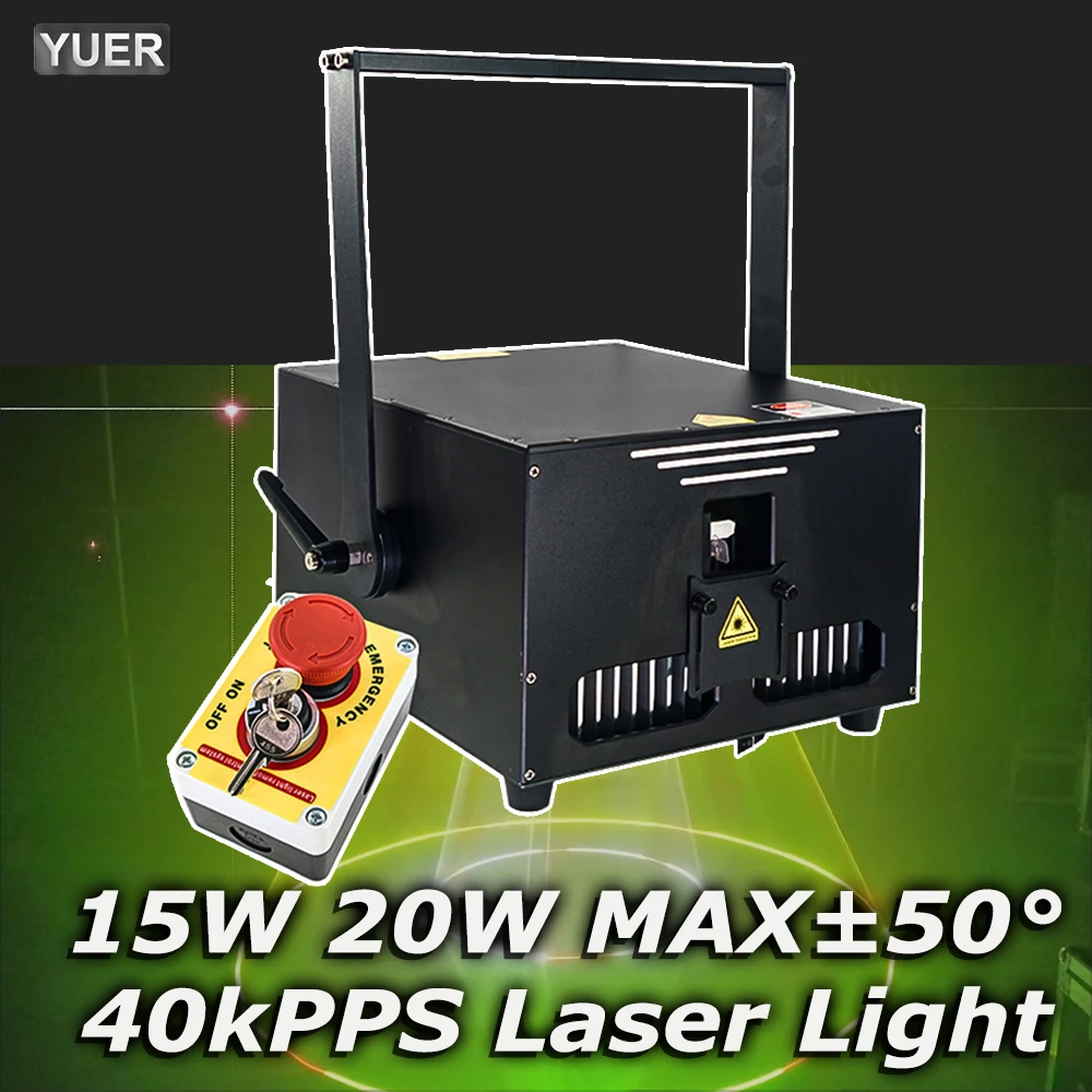 

With Bluetooth Android/ios 40Kpps 15W 20W 3D ILDA RGB DIY Animation Laser Scanning Stage Beam Light DJ Disco Bar Club Wedding