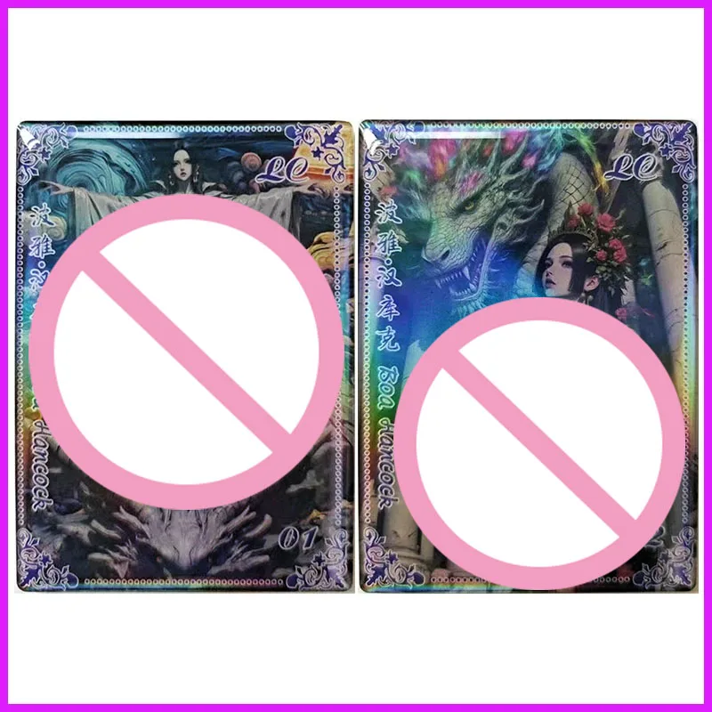 

Anime ONE PIECE Rare LC Resin Refractive Desktop Game Collectible Cards Boa Hancock Toys for Boys Christmas Birthday Gift