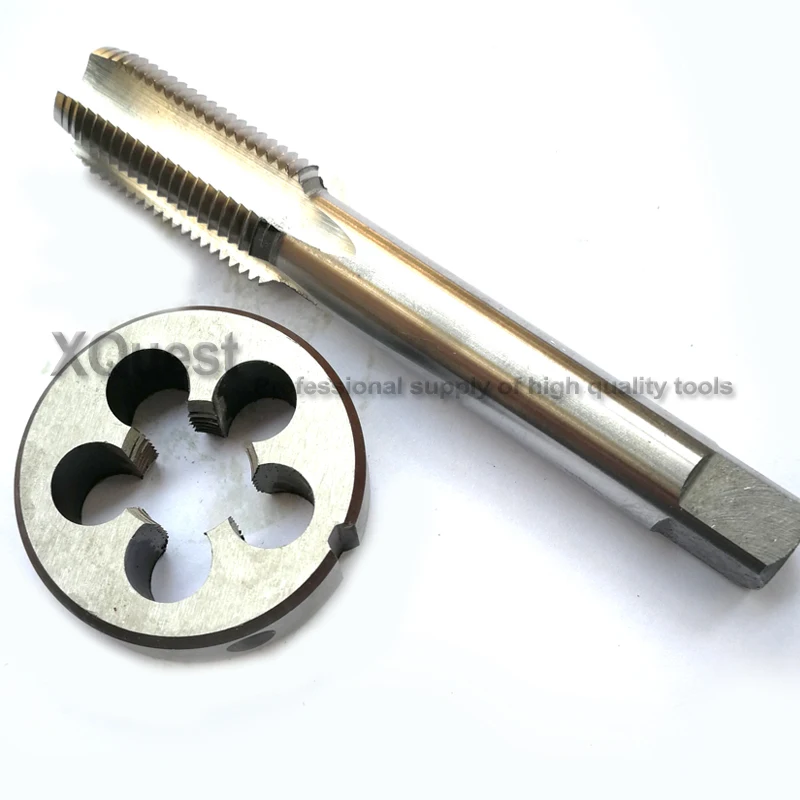 1set HSS Metric Tap and Die set M14 M14X1.5 M14X1.25 M14X1 14X0.75 Fine Thread Cutting Round dies Right Hand taps M14X0.5 M14X2