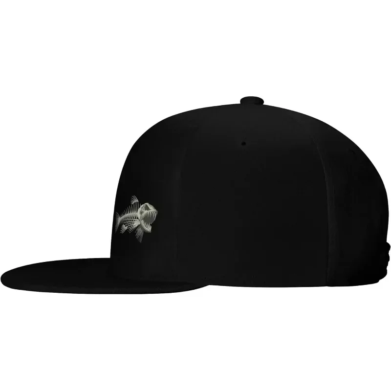 Bone Fish Hat Flat Brim Hat Baseball Hat Bone Fish Cap