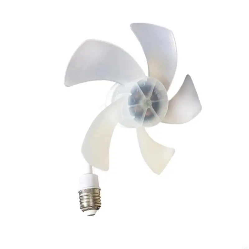 J1HF Practical Fan Light Plastic E27 LED Bulb Fan Perfect for Office Commercial Use
