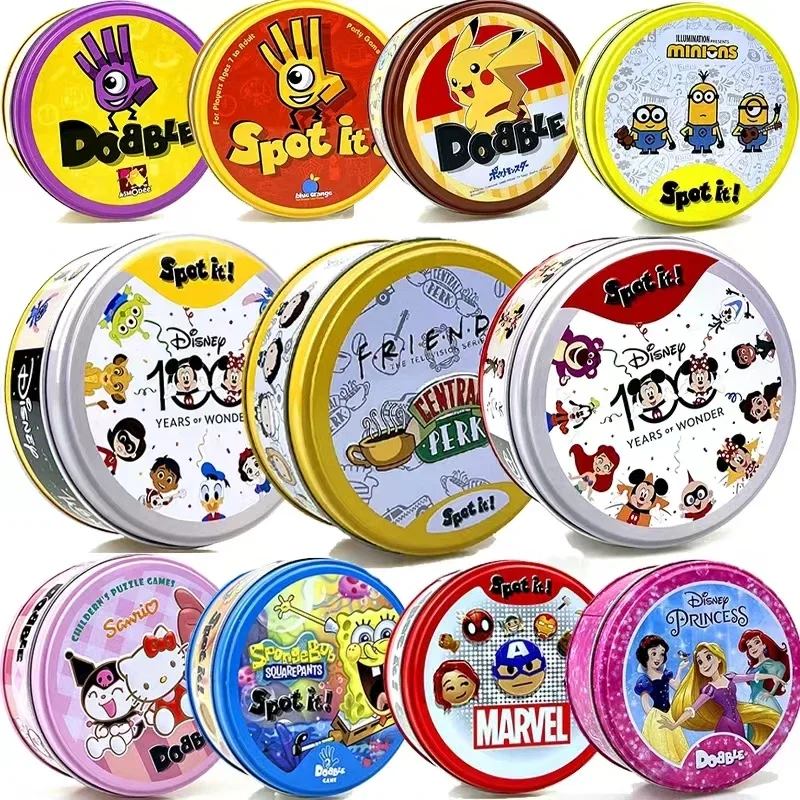 62 Stil Dobble Spot es HP Dobble Disney 100 Jahre Kartenspiel Multiplayer Party Brettspiele Familien party Spiel Kinder Lernspiel zeug