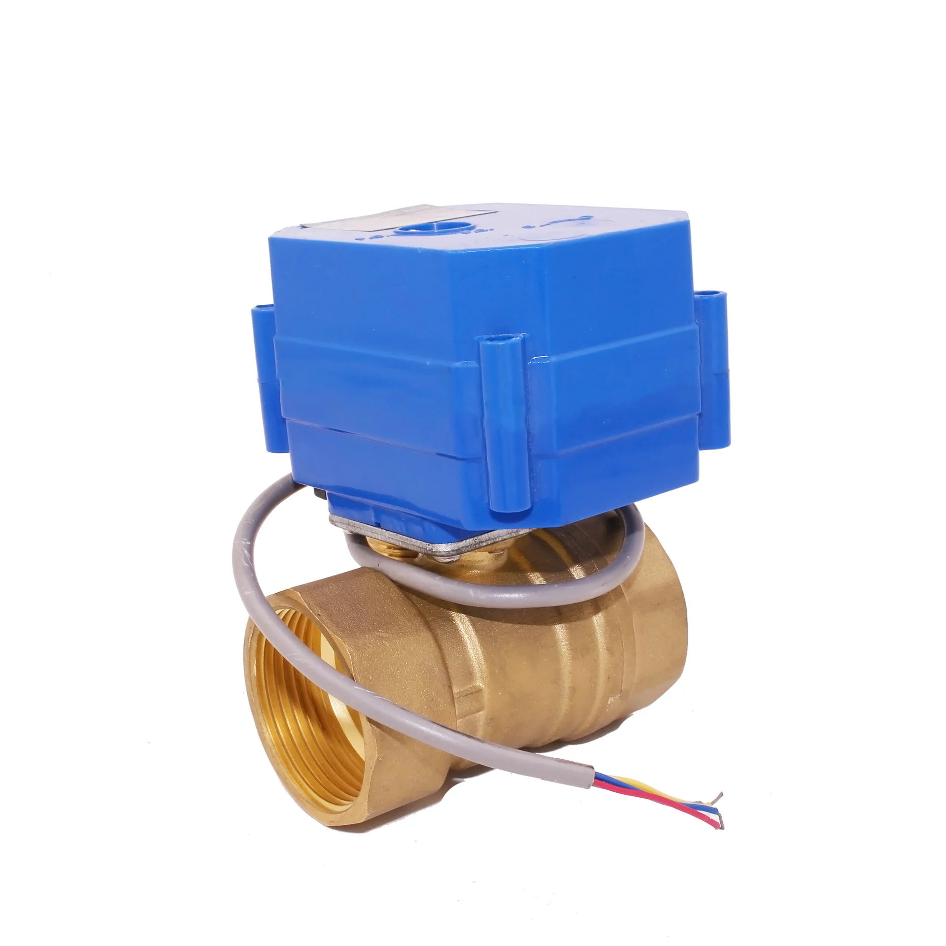 CWX Valve DN32 Straight Threaded Copper Ball Valve AC220V Power Off Reset Electric Two-way Valve