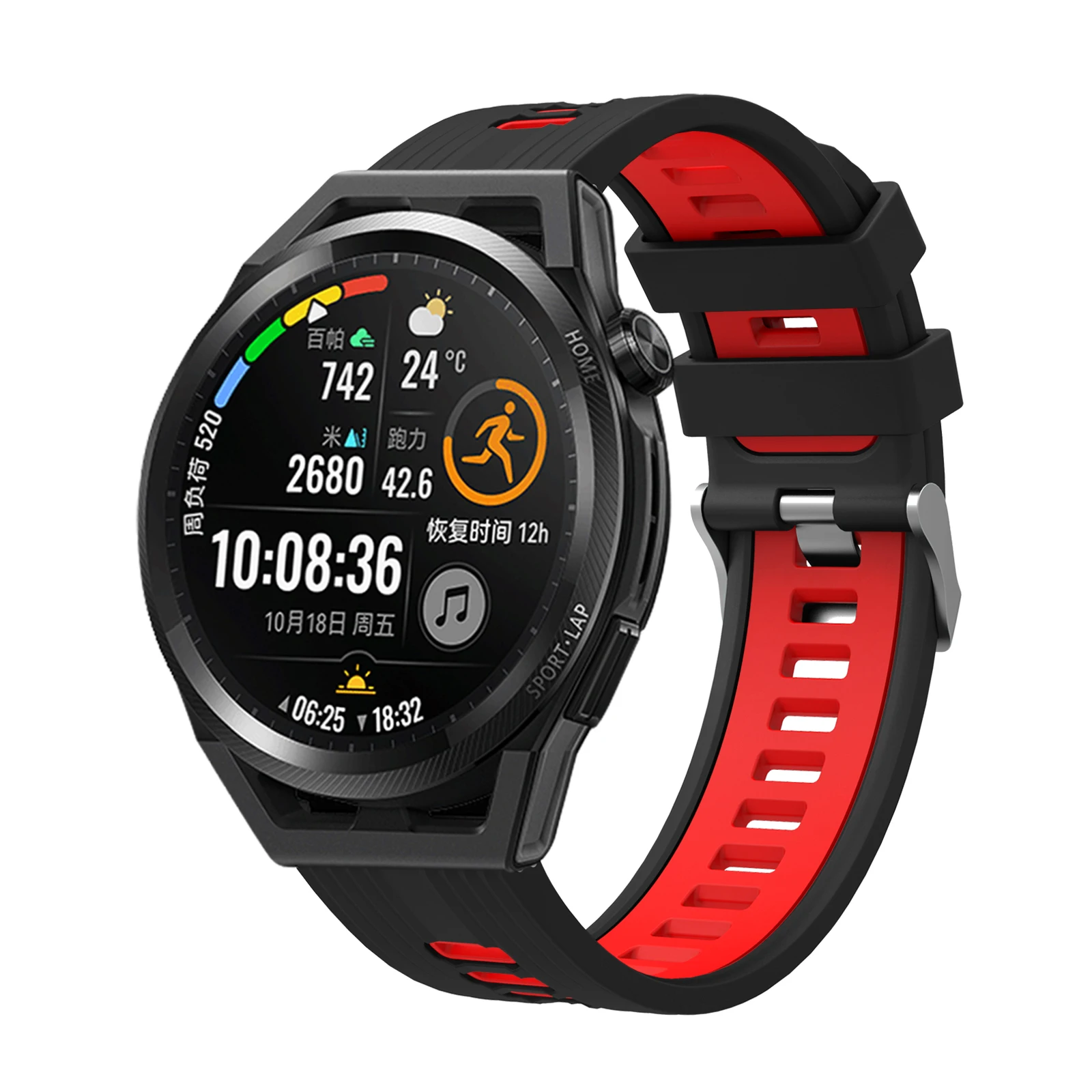 Pulseira de silicone de 20mm 22mm para huawei watch gt 3 46mm 42mm pulseira de relógio inteligente para amazfit gtr4/3 samsung galaxy watch 5 pro pulseira