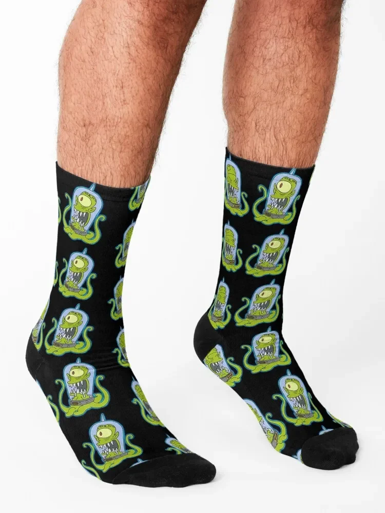 Kang and Kodos kawaii-Calcetines para hombre y mujer, calcetines para el suelo de la nieve