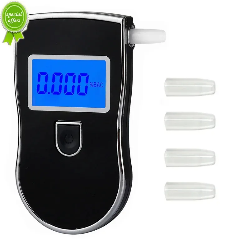 

2024 Professional Police Digital Breath Alcohol Tester Breathalyzer AT818 Handheld Backlight Digital Alcohol Concentration