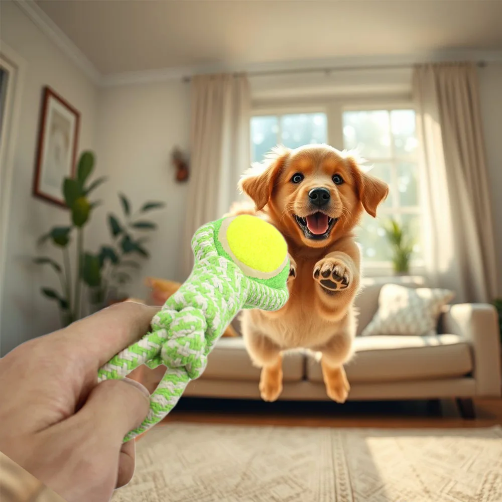 

Pet Tooth Cleaning Chewing Bite Training Tugging Playing Rope Knot Toys Dogs Relieve Boredom Teeth Grinding Interactive Puppy