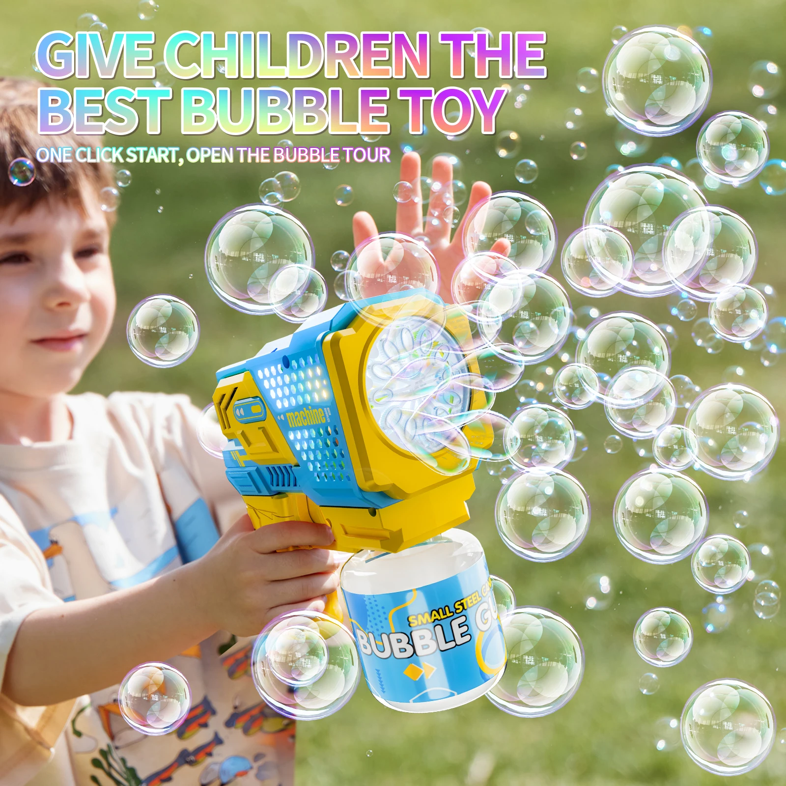 Nuovo spazio elettrico automatico macchina per bolle pistola per bolle estate spiaggia bagno giochi all'aperto bambini fantasy bambini giocattolo per bolle