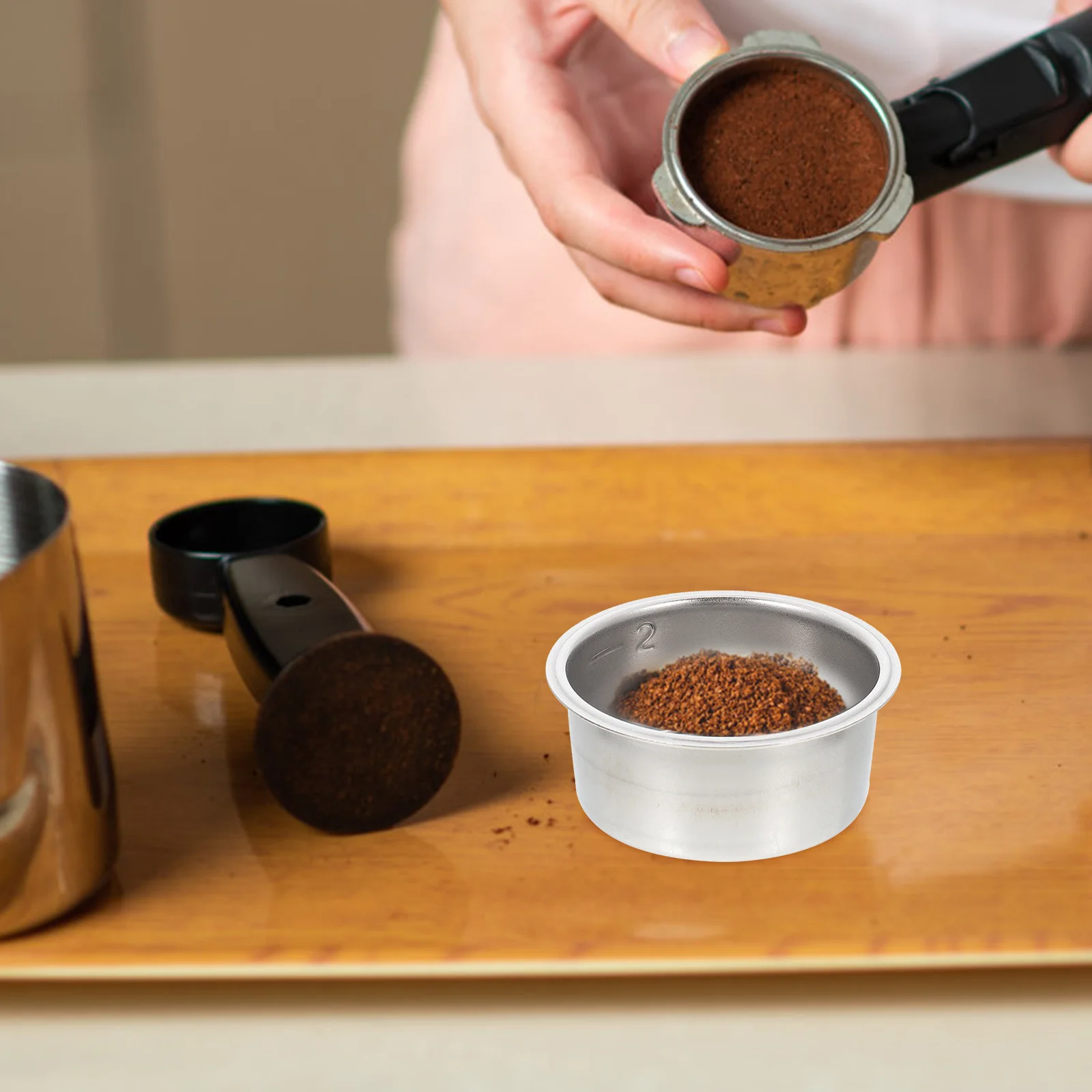 

Stainless Steel Coffee Filter Basket Professional Espresso Accessory Fine Powder Mellow Taste Replacement Part Exquisite