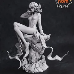 1/24  Resin Figure Model Kit Cartoon Curly Hair Girl Tatsumaki Hobby Miniature Diorama Toy Unassembled Unpainted Free Shipping