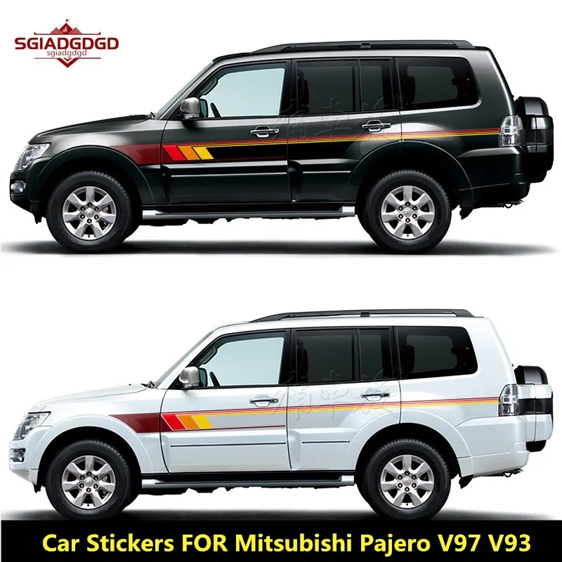 FOR Mitsubishi Pajero V93 V97 Car Stickers modified custom off-road vehicle film