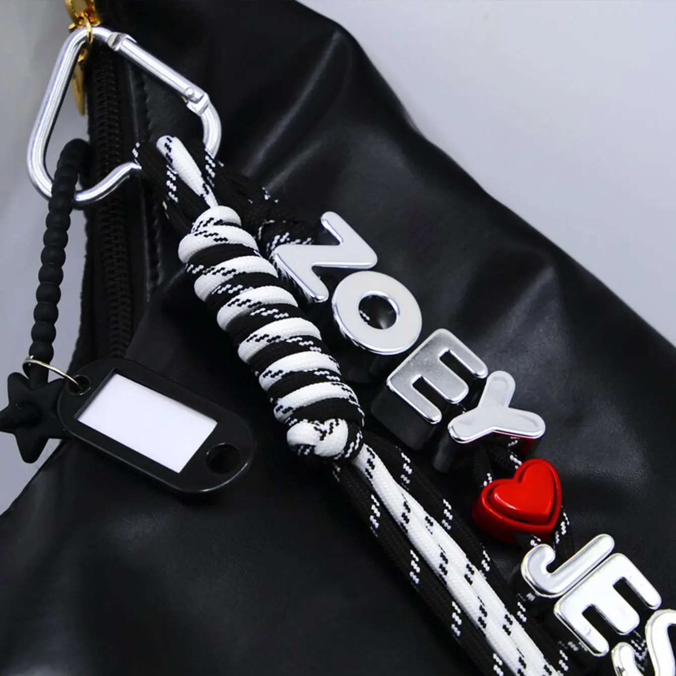 Customized Silver Letter Bag Pendant, Special Gift