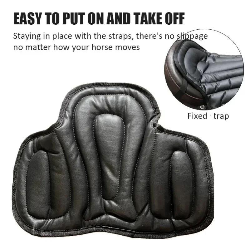 Saddle Pad artificial Horse Riding leather Shock Soft Equestrian Seat Pad Western Long Saddle Cushion Motorcycle Seat Cushion