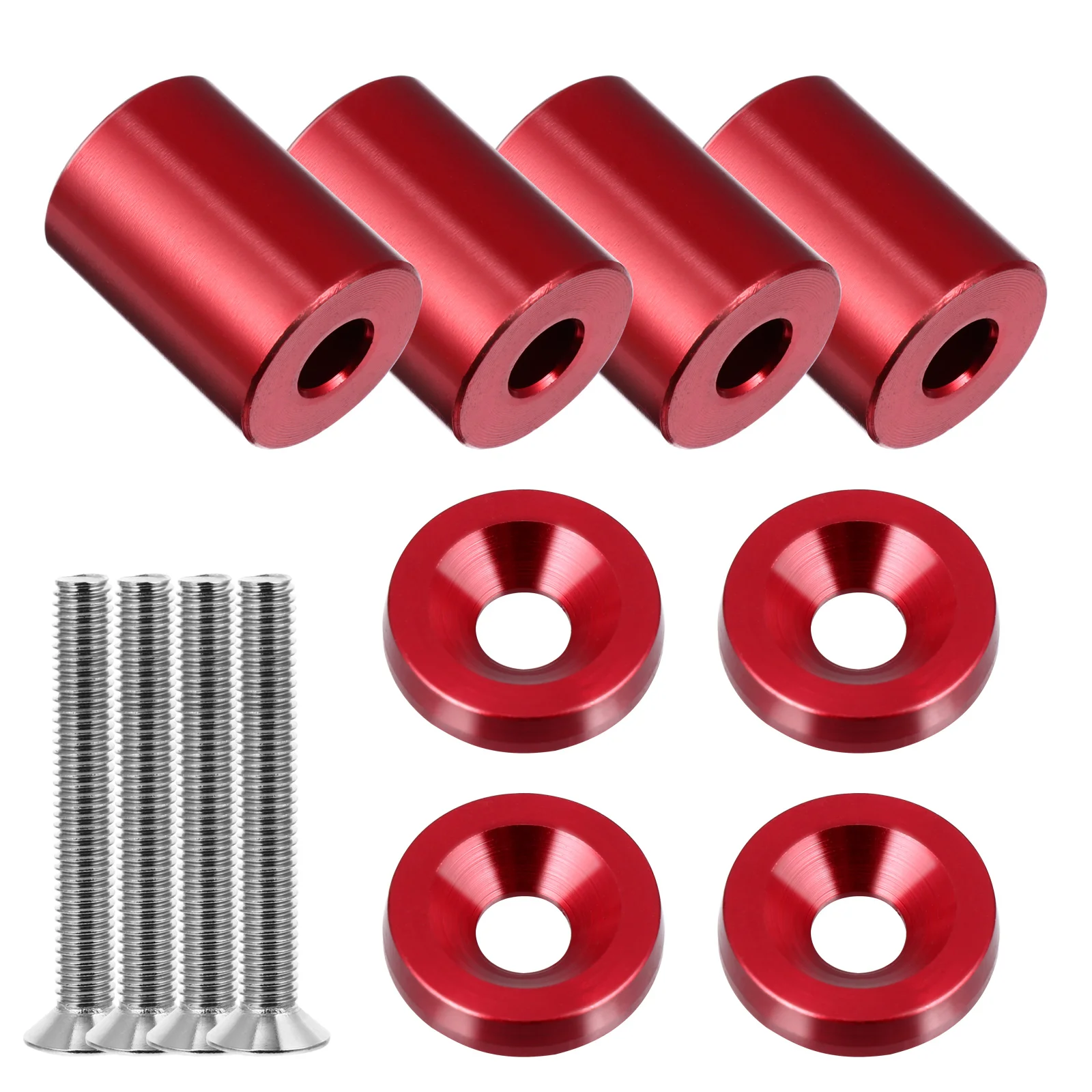 

Hood Engine Ventilation Riser Turbine Spacer Kit Universal Racing Car Accessories Red Spacers