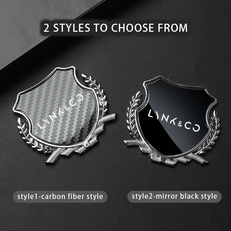 Car Side Modification Sign Triangular Metal Sticke shield sticker For LYNK CO 01 02 03+ 05 06 09 PHEV 09 MHEV Accessories Logo