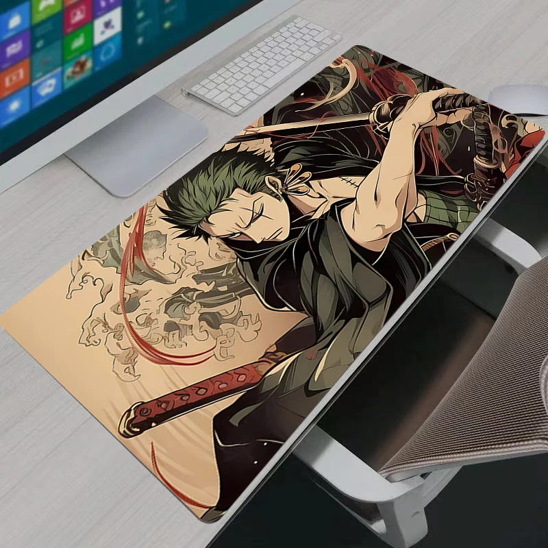 Mouse Pads Anime Gaming Accessories Large Mousepad One Piece Zoro Carpet Gamer PC Computer Keyboard Desk Mat Mausepad