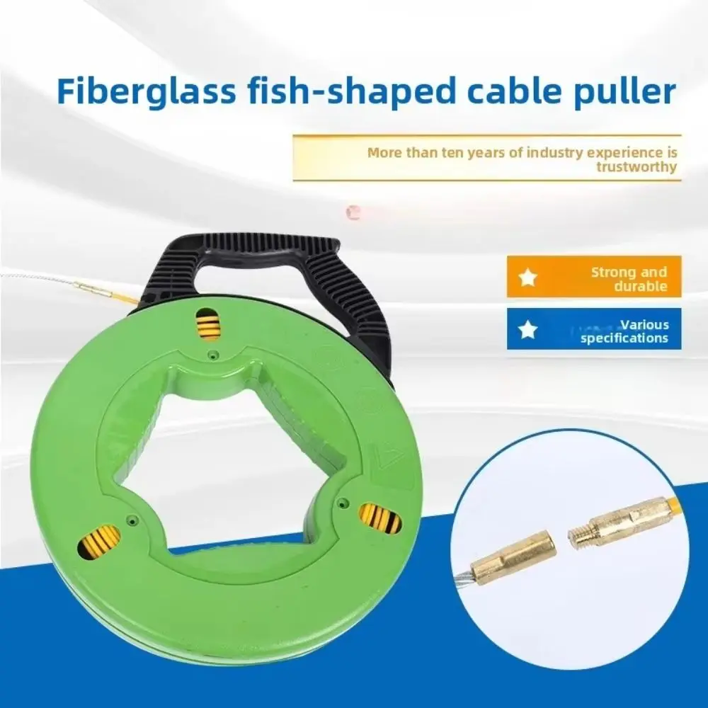 Guide Spring Cable Pulling Aid Anti-Corrosion Data Cabling Pull Wire Retracting Durable Ergonomic Handle Cable Puller
