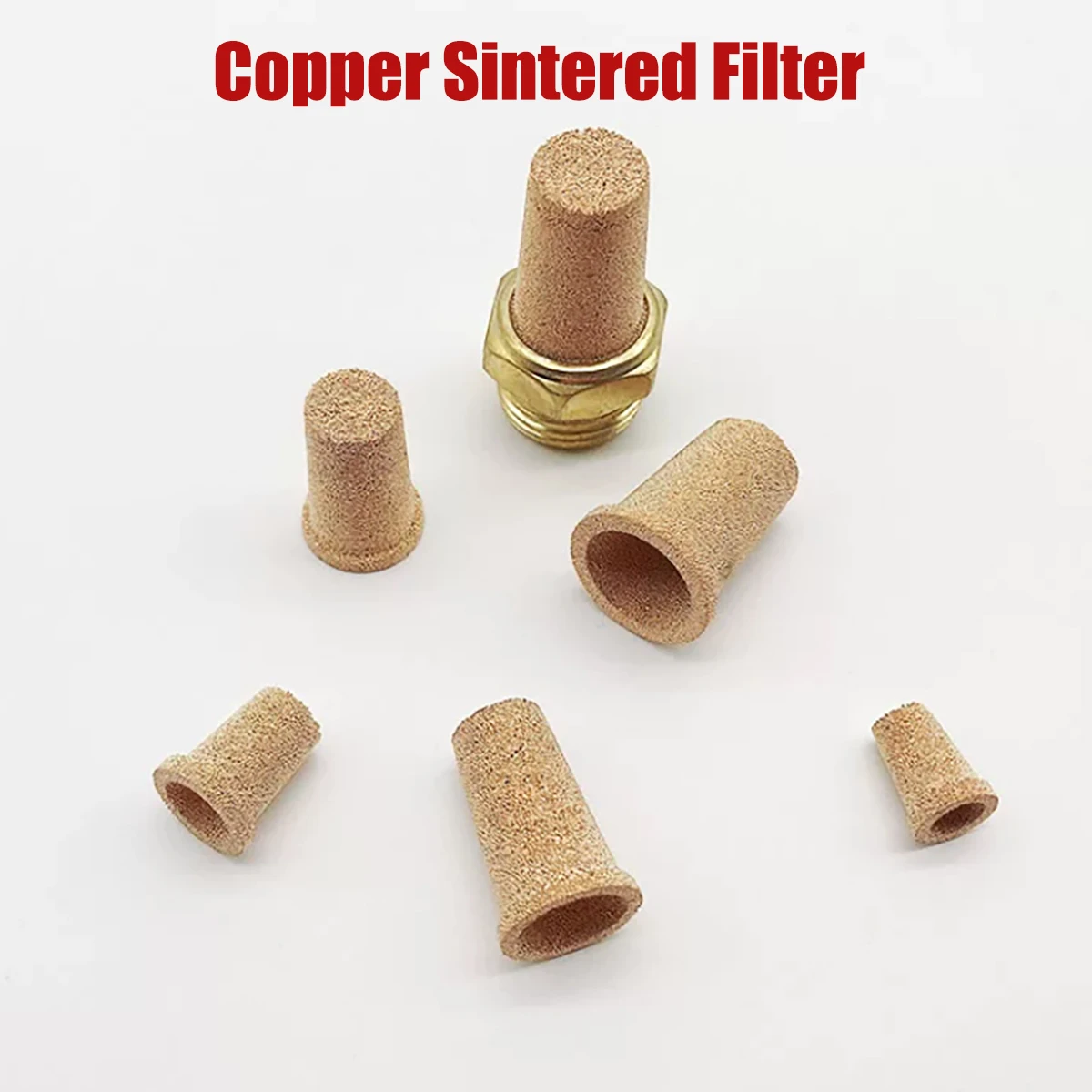 Conical Copper Powder Sintered Filter,Flange Cover Muffler, Pneumatic Tool Noise Reducer