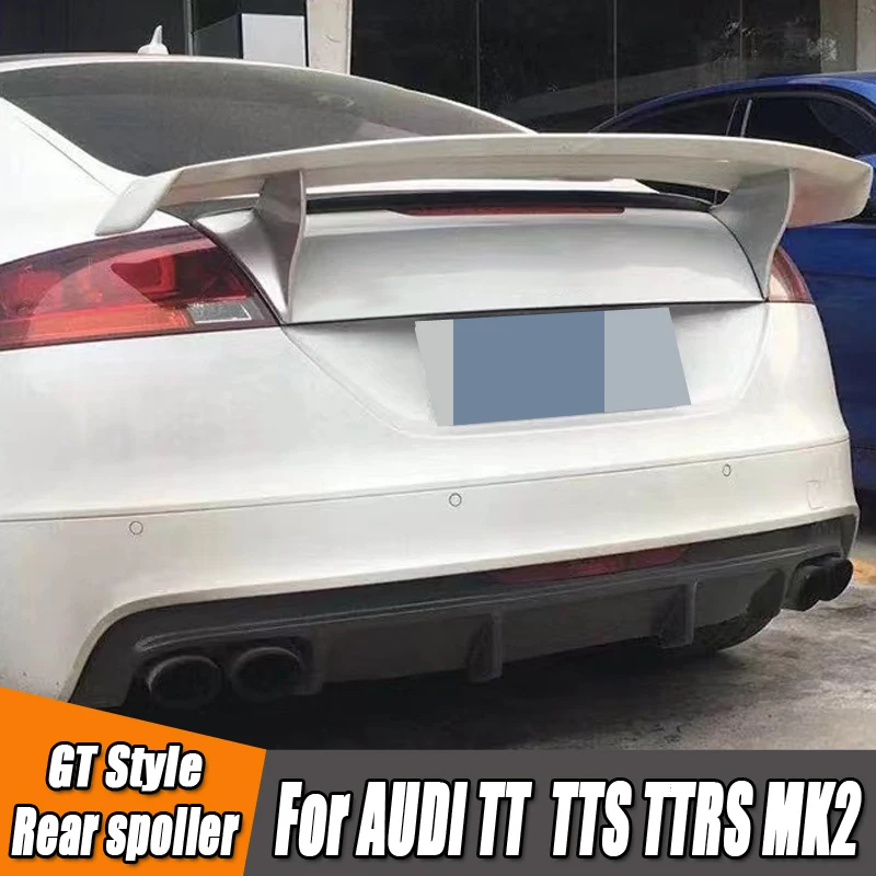 Warhead Speed Style Gloss Black Real Carbon Fiber Rear For AUDI TT TTS TTRS MK2 2008-2014 Car ROWEN Lngo Nork Styling Spoilers