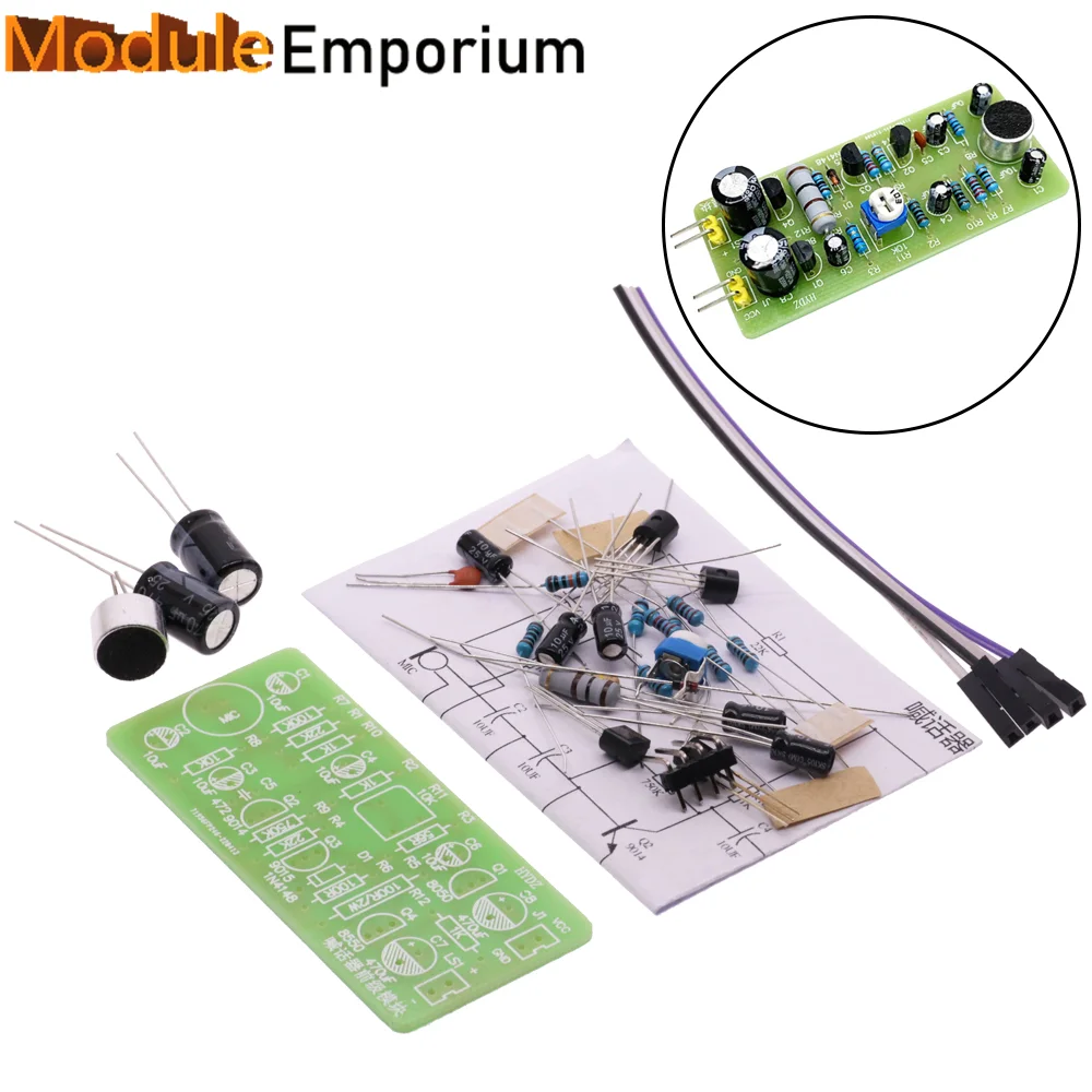 Loudspeaker Front Stage Amplifier Megaphone Pre-amplifier Circuit DIY kit DC 5V-10V Volume Microphone Head Module