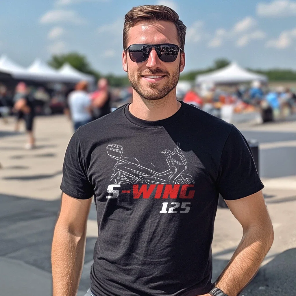 

2025 summer Men 100% Cotton T Shirt Casual S-Wing 125 2007–2015 Motorcycle k1200S motorcycle T-shirt Graphic Summer Cool Tee