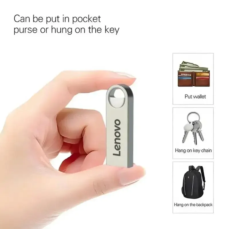 Lenovo USB 3.0 Flash Drive High Speed 2TB 1TB OTG Metal Pen Drive 1TB Portable Storage Device WaterProof U Stick Holiday Gift