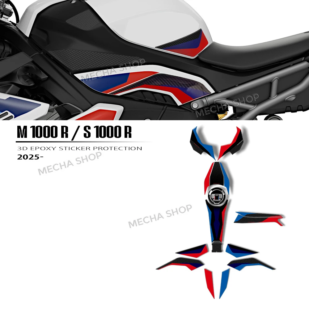 

For S1000R M 1000 R 2026 2025 Motorcycle 3D Sticker Protection Tank Pad Kit