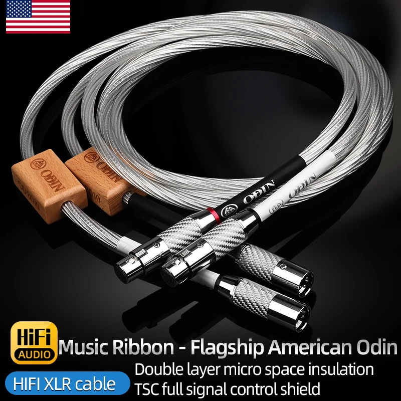 Odin HIFI XLR Cable High Quality 7N OCC Sterling Silver Core XLR Male to Female Cable for Amplifier Mixer CD Player