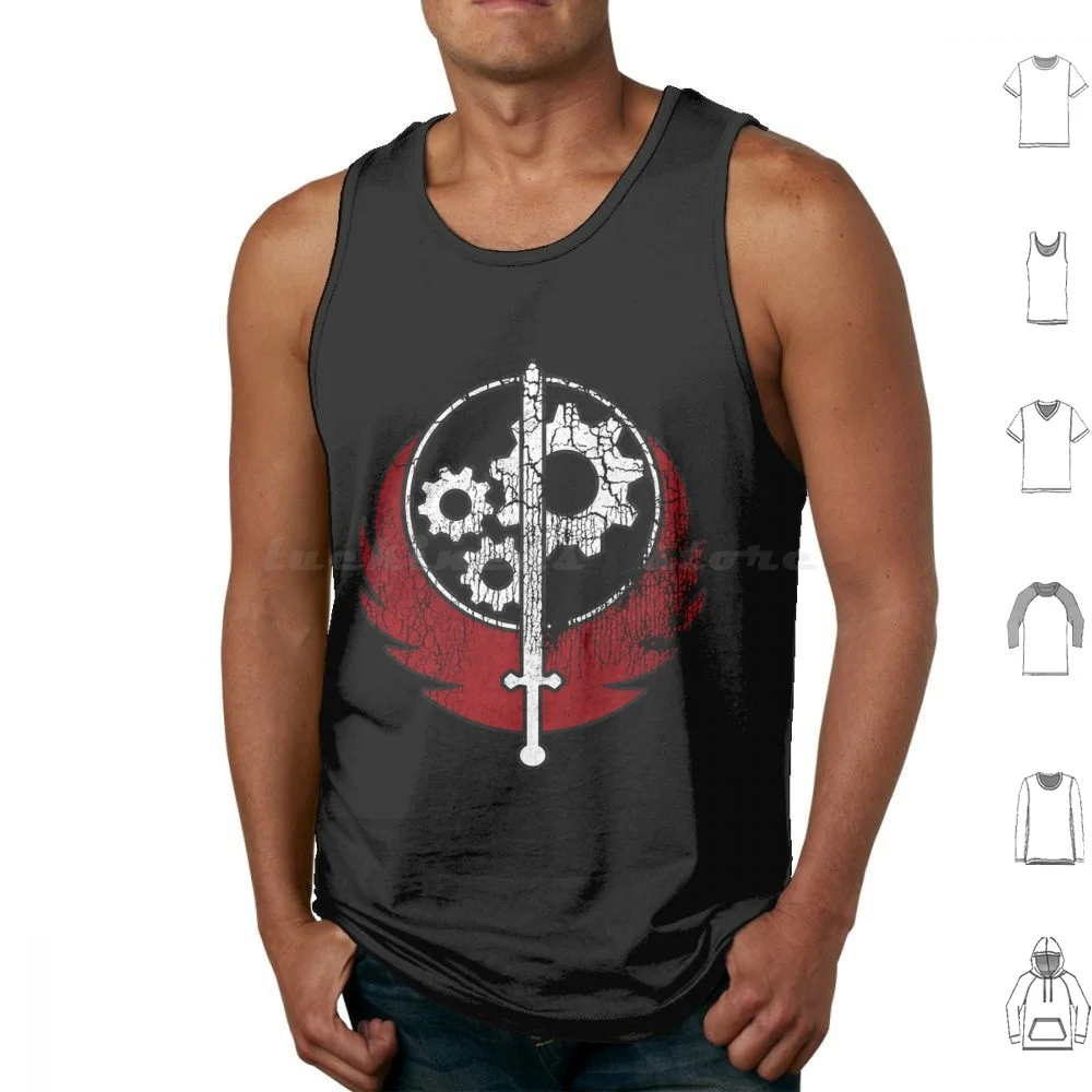 Worn Appalachian Brotherhood Of Steel Tank Tops Print Cotton 1 2 3 New Vegas Fonv Fo3 Fo2 Fo1 Enclave The Enclave Remnants