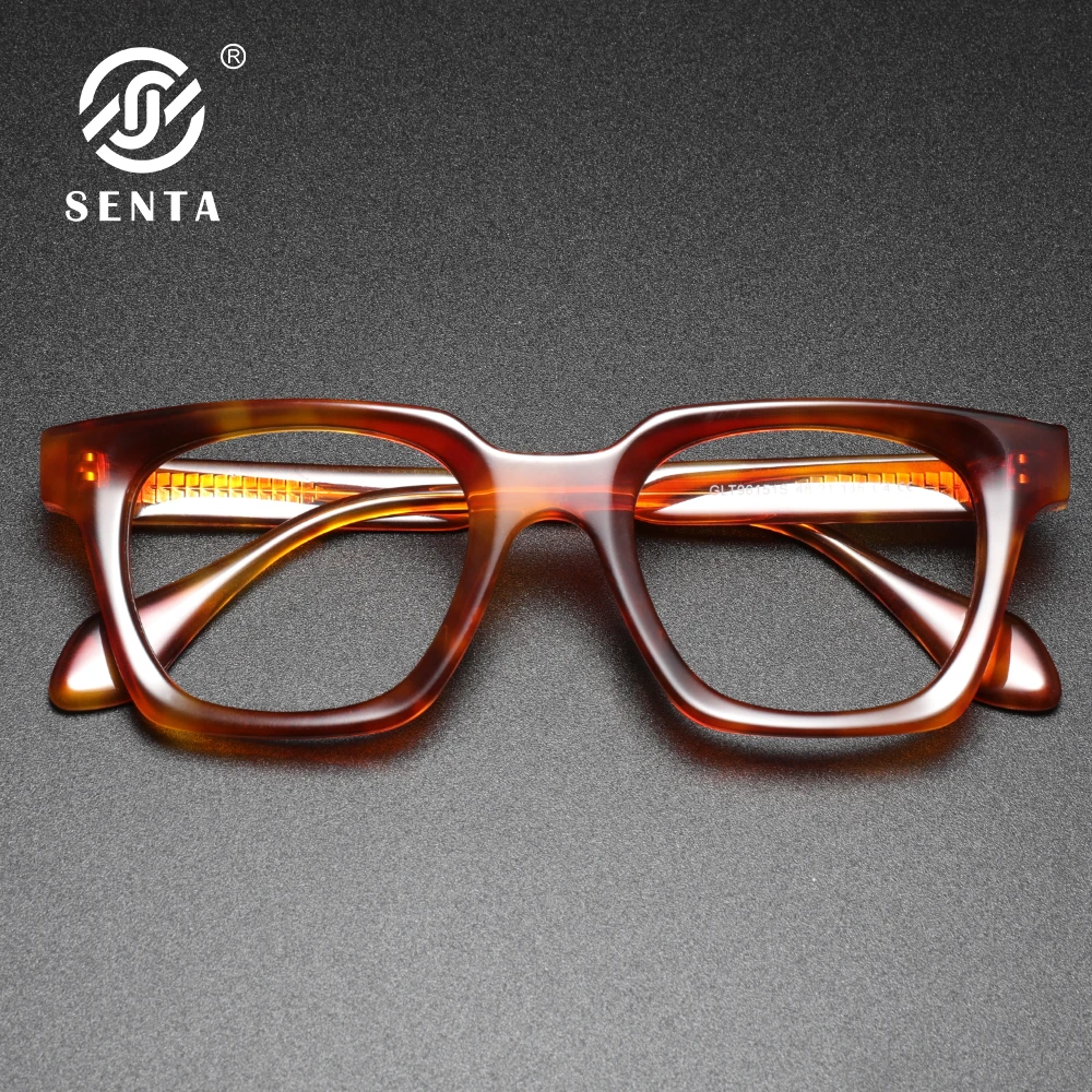 

Handmake Acetate Frames Fake Bezel Square Optical Glasses Frame Men Women High-end Man Sunglasses New Fashion Polarizing Glasses