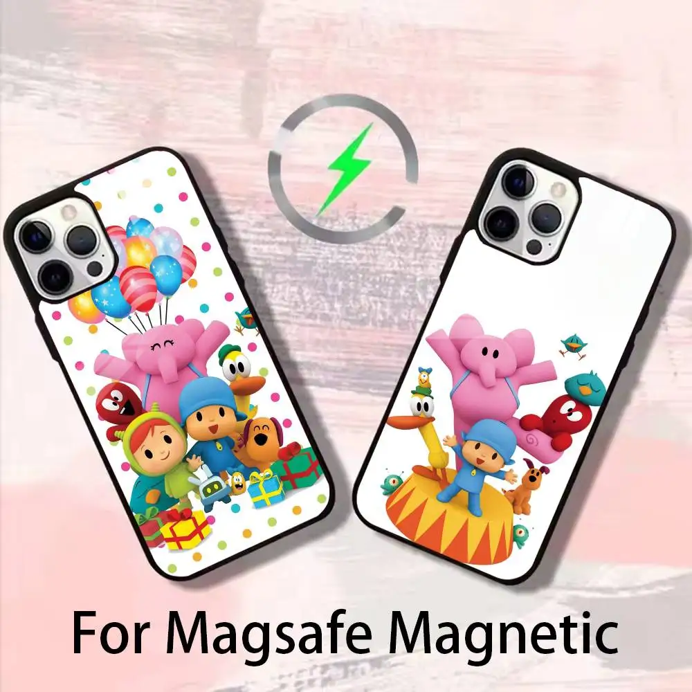 

Cartoon cute P-Pocoyo Phone Case For iPhone 17,16,15,14,13,12,Plus,Pro,Max For Magsafe Magnetic Wireless Charge
