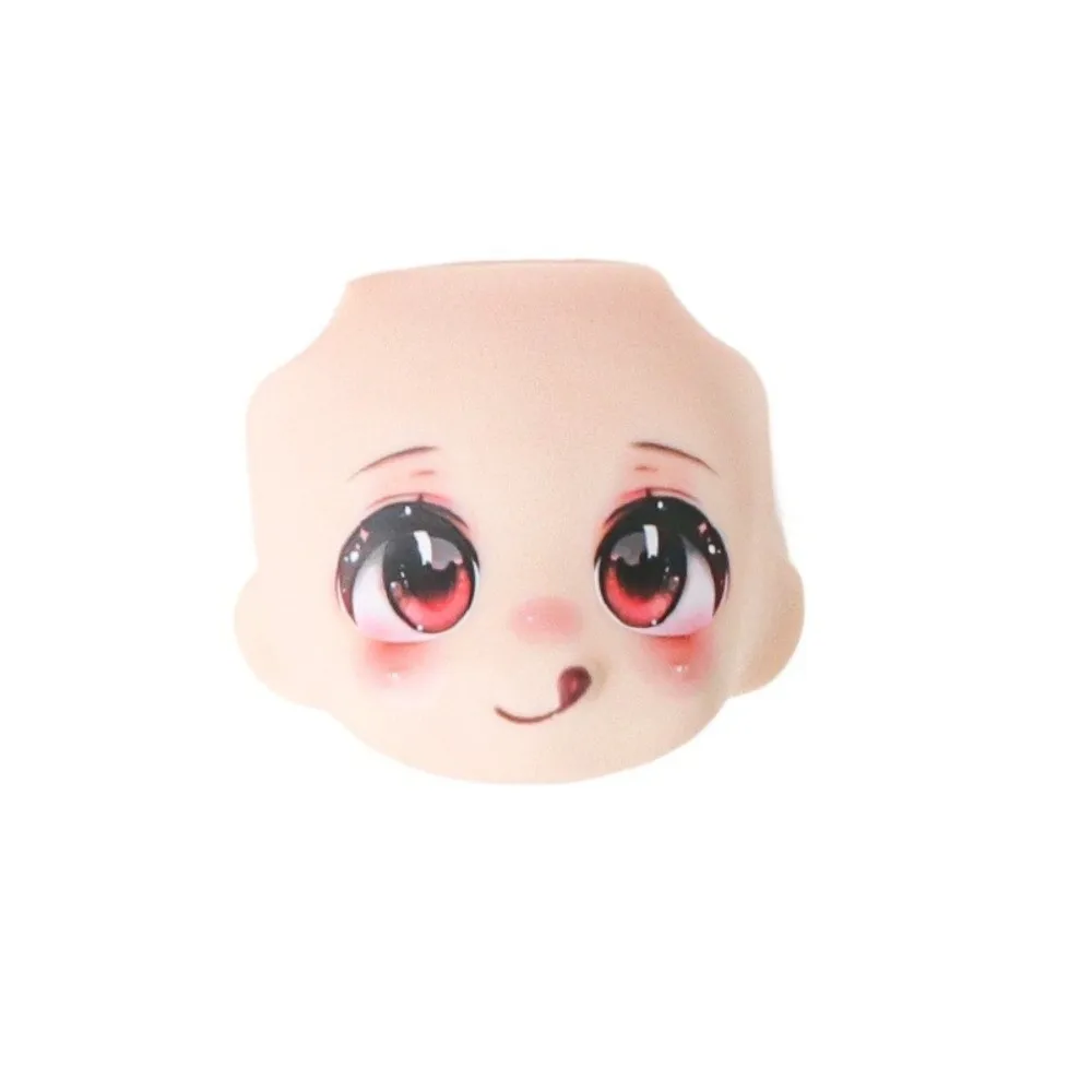 Cute Change Faces OB11 Doll Face Replaceable Head Shell Doll Replacement Face 3D Anime Decal Eyes Baby Face Expression