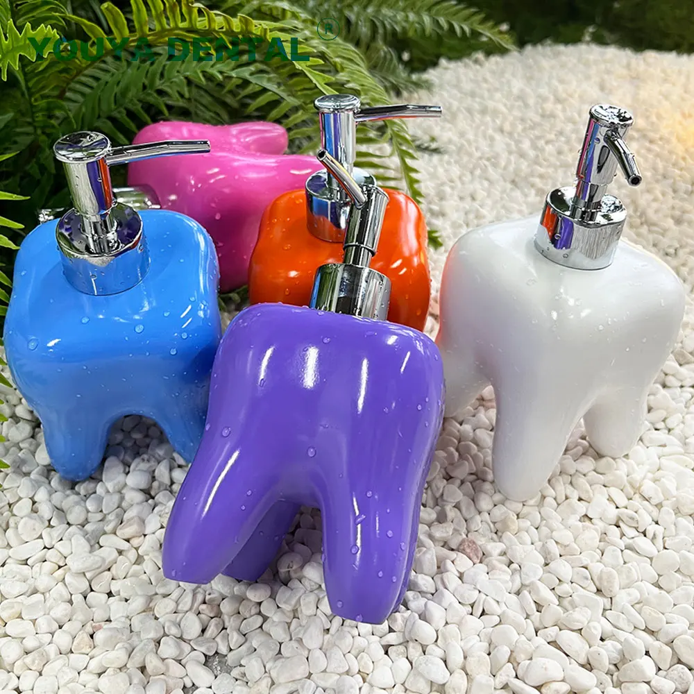 Tooth Shape Design Press Type Bottle Body Wash Dish Liquid Soap Dispenser Shampoo Storage Bathroom Supplies Decorations Bottles