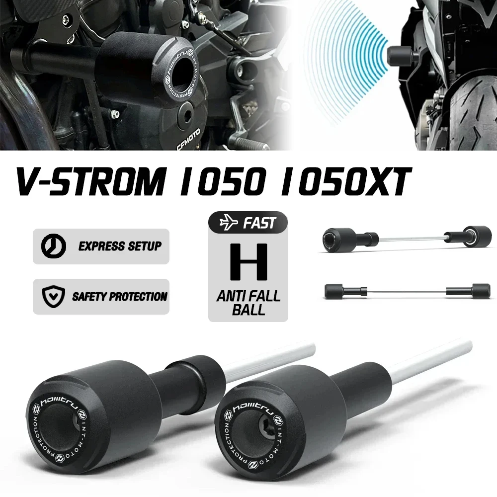 

For Suzuki V-strom 1050 1050XT 2020-2025 motorcycle frame fork axle slider protection ball anti-collision bracket pad