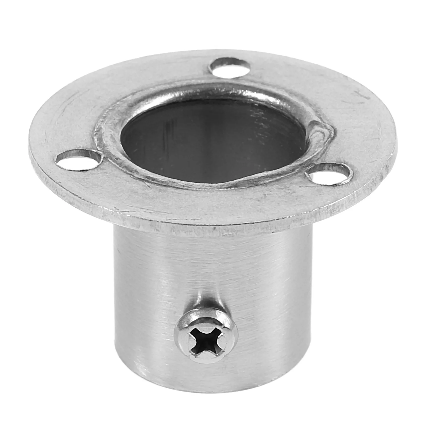 DT17 8X Closet Wardrobe 22mm Dia Pipe Hanging Rail Rod End Support Bracket, Stainless Steel Flange Mount for Towel Bar Clothes