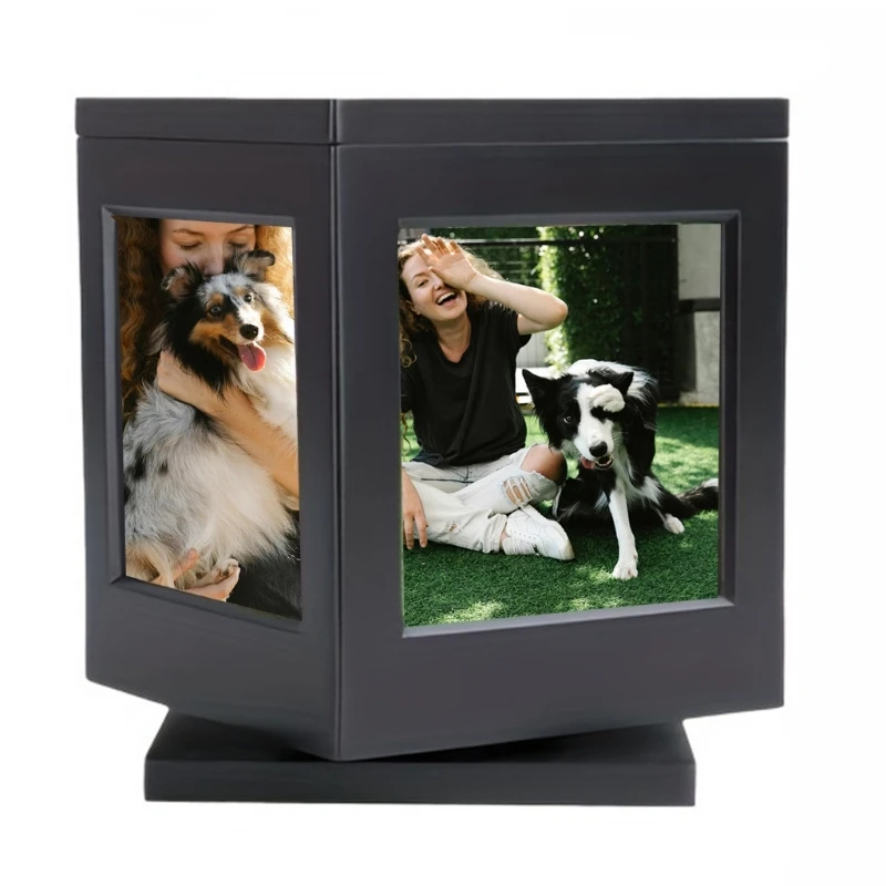 Sympathy Keepsakes Gift Memorial Funeral Urns Box with Photo Frame Home Decors B03D