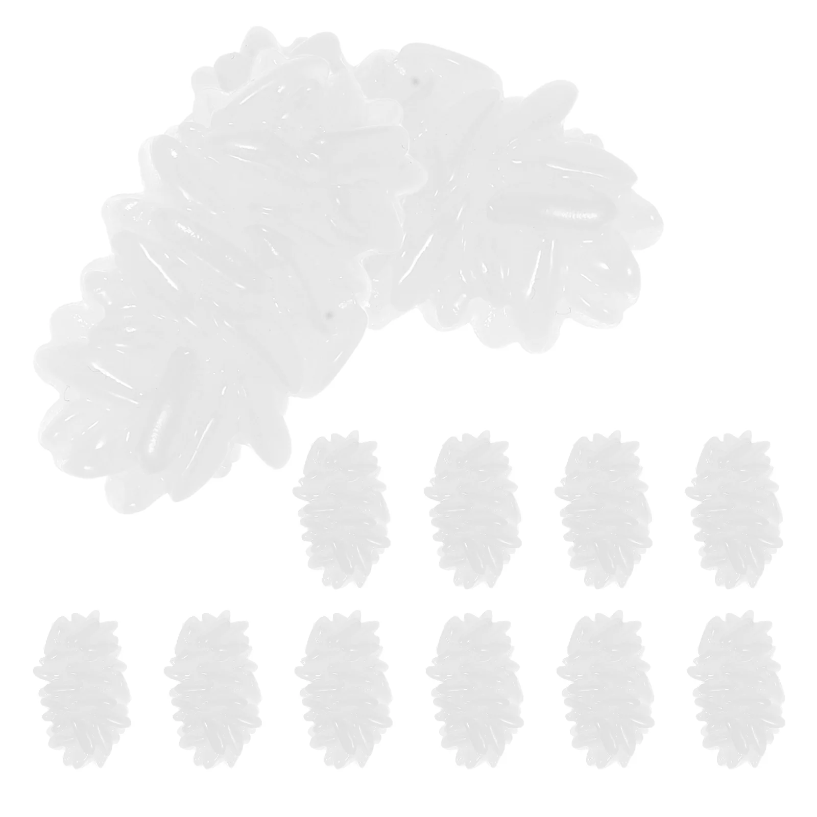 

20Pcs White Resin Simulated Rice Food Diy Crafts Teaching Model Photography Prop Dessert Shop Decor